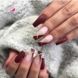 геометричен бургундски френч