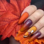 маникюр градиент есенни цветове