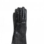 Дълги ръкавици от черна лачена сегментирана кожа Nina Ricci есен-зима 2011