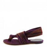 Равни сандали текстил с лилав блясък Casadei Пролет-лято 2012