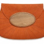 Супер стилна текстилна оранжева чанта плик MarYSol