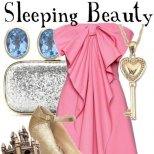 Фешън сет Спящата красавица с розова туника