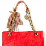 Средна червена кожена чанта Lanvin Пролет-Лято 2012