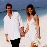Сидни Кроуфорд през 1998 на плажната си сватба