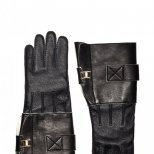 Черни кожени ръкавици с катарама Marni есен-зима 2011