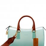 Гумена чанта тип куфарче с дъно змийски принт Furla Пролет-Лято 2012