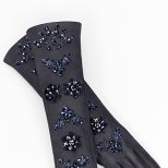 Черни кожени ръкавици с бродерии с мъниста Loewe Есен-Зима 2011