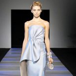 Рокля без презрамки с панделка Giorgio Armani Пролет-Лято 2012