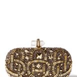 Вечерна чанта със златни пайети и мъниста Marchesa пролет 2012
