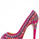 Обувки  на висок ток розови с бродерии и пайети Christian Louboutin Пролет-Лято 2012