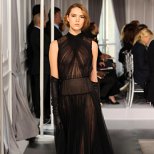 Дълга секси черна рокля Haute Couture на Dior за Пролет-Лято 2012