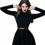 Къса черна рокля по врата с панделка Ваканционна колекция Z Spoke на Zac Posen 2012