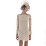 Къса булчинска рокля с дантела Elisabeth Fillmore Пролет 2012