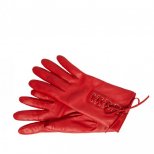 Червени кожени ръкавици с връзки Trussardi есен-зима 2011