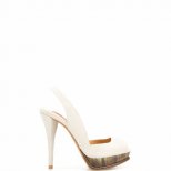 Бели изрязани обувки с дървена платформа и ток Zara Пролет-Лято 2012