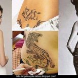 Татуировки по гърба на Анджелина Джоли