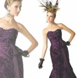 Пищна дълга рокля без презрамки за бал 2012