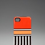 Предпазен калъф за iphone в оранжево, бяло и черно