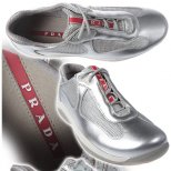 Сребристи спортни обувки Prada 2012