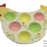 Великденска чиния за яйца във форма кокошка