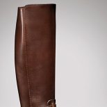 Равни високи ботуши кафява кожа с катарама Gucci Есен-Зима 2011