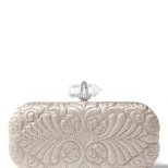 Малка официална бяла чанта с декоративен шев Marchesa Пролет 2012