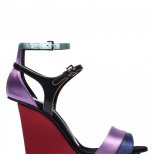 Сандали на цяла платформа с каишки в лилаво, черно и синьо Diego Dolcini пролет-лято 2012