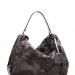 Голяма мека чанта от кожа с косъм Akris Зима 2011/2012