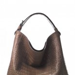 Голяма чанта от кафява кожа на люспи Reed Krakoff Зима 2011/2012
