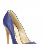 Сини обувки текстил с отворени пръсти на тънка платформа от Alexandre Birman за пролет-лято 2012