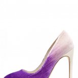 Елегантни остри обувки в лилаво преливащо към бяло Rupert Sanderson пролет-лято 2012