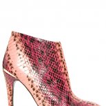 Обувки до глезена розова змийска кожа Roberto Cavalli Есен-Зима 2011