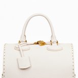 Бяла кожена чанта тип куфарче Loewe Есен-Зима 2011