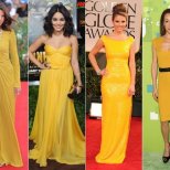 Красиви жълти рокли за пролет 2012
