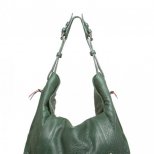 Кожена чанта за рамо с регулираща се дръжка в маслено зелено от Jerome Dreyfuss Зима 2011/2012