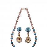 Колие, обеци, гривна със сини и бежови елементи Prada Пролет-Лято 2012