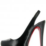 Високи обувки черни с изрязана пета Christian Louboutin Пролет-Лято 2012
