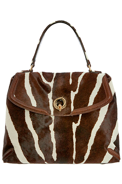 Средно голяма чанта с капак животински принт Roberto Cavalli Есен-Зима 2011