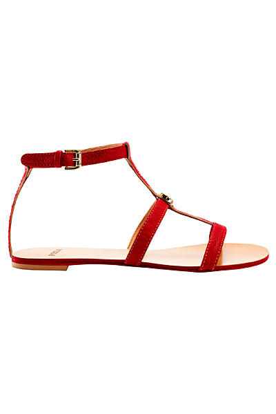 Равни ниски сандали червени Furla Пролет-Лято 2012