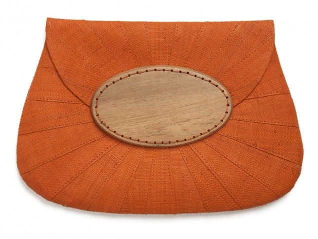 Супер стилна текстилна оранжева чанта плик MarYSol