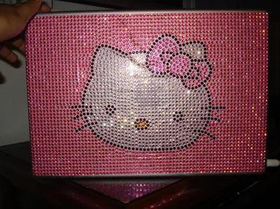 Тийн лаптоп с камъчета Hello Kitty