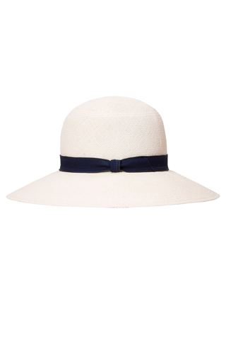 Бяла широкопола шапка с черна тънка лента Rag and Bone Пролет лято 2012