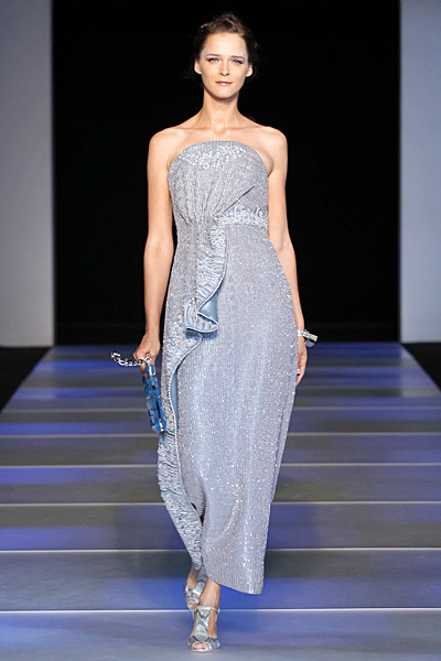 Дълга рокля с текстилна декорация Giorgio Armani Пролет-Лято 2012
