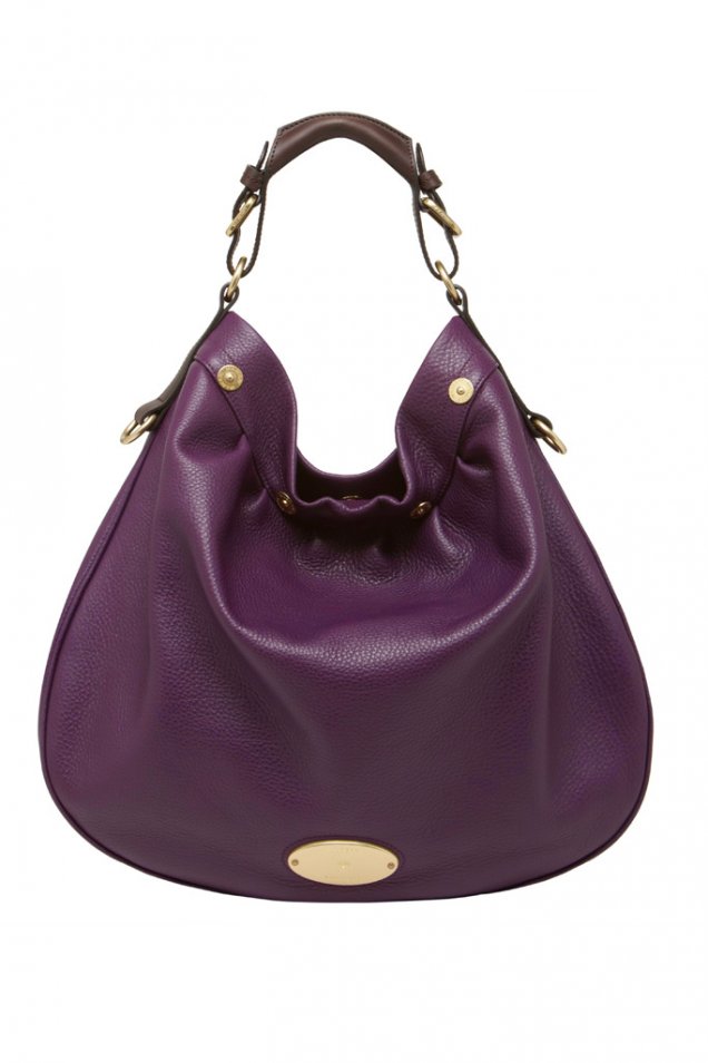 Голяма чанта с къса дръжка в лилаво Mulberry Зима 2011/2012