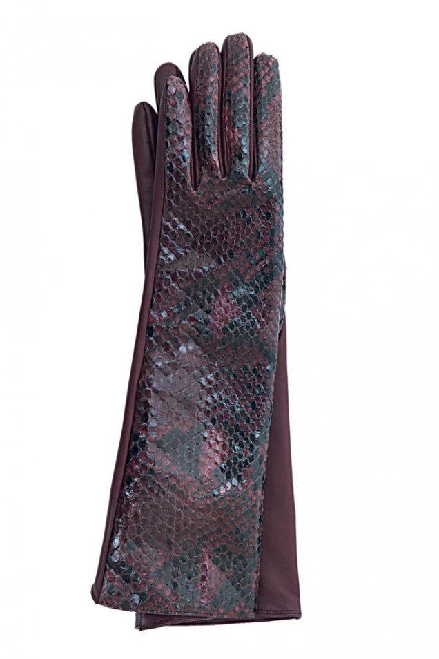 Кожени ръкавици със змийски мотив Nina Ricci есен-зима 2011
