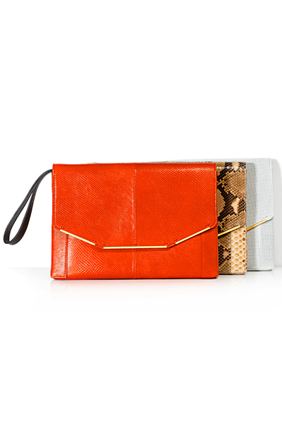 Чанта с форма плик оранжева кожа Lanvin Пролет-Лято 2012