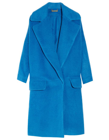 Дълго палто в турско синьо Diane von Furstenberg зима 2011 2012