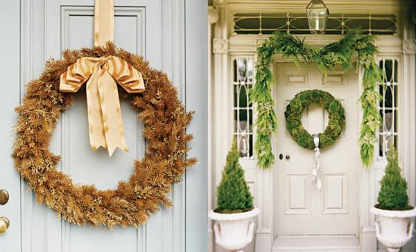Коледна украса за входната врата - красиви венци
