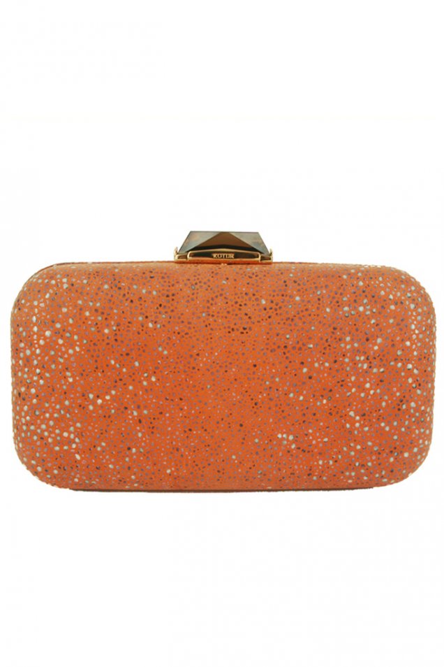 Оранжева блестяща малка вечерна чанта Kotur пролет 2012