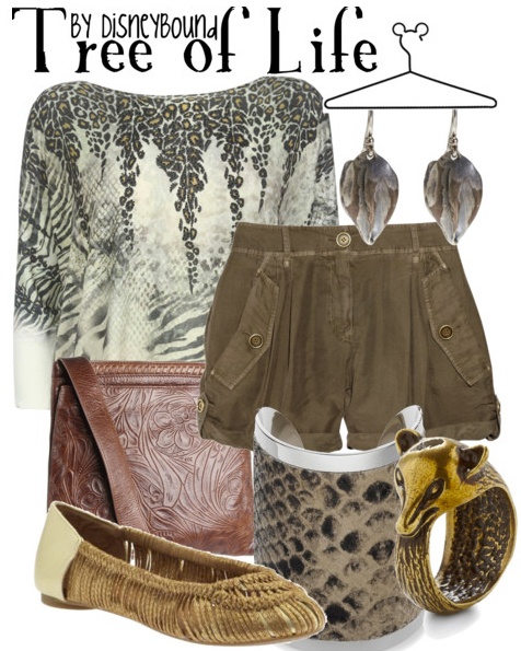 Сет с блуза и къси панталони и аксесоари вдъхновени от природата